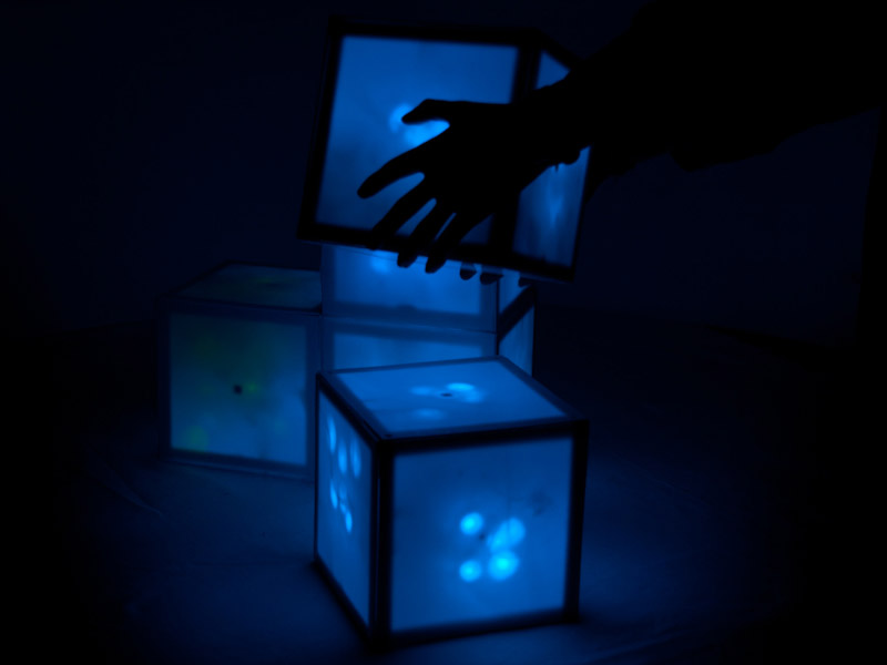Interactieve blokken met licht